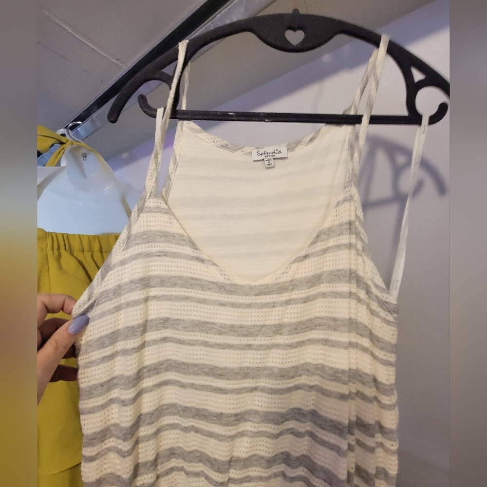 SPLENDID eyelet Maxi Dress. With Half Slip And Side Slit. Med - Picture 8 of 11